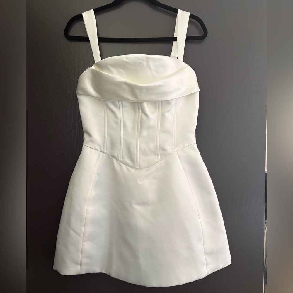 Meshki White Strapless Mini Dress